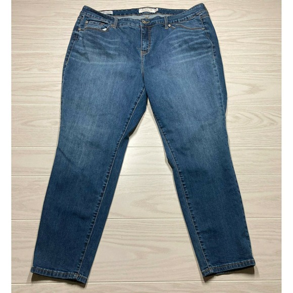 torrid Denim - Torrid Women's Curvy Skinny High Rise Jeans Dark Wash Size 22 39x28